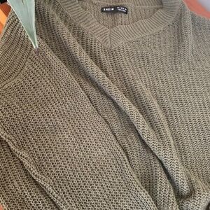 Moss green sweater